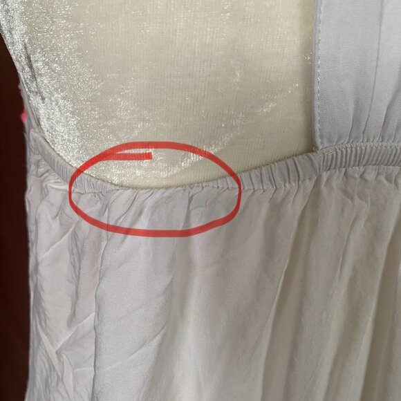 Solitaire Swim women's small pink and white racerback fringed swimsuit cover-up - Picture 12 of 12